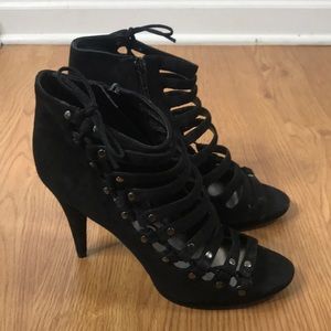 Nine West Black High Heel Sandals Size 7.5 New